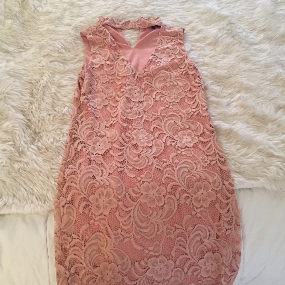 Pink Lace Cocktail Dress
